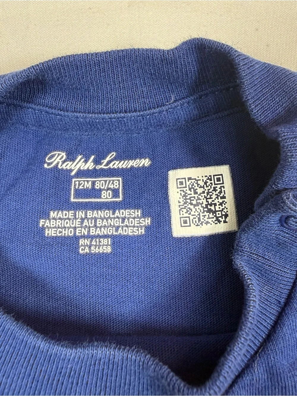 RALPH LAUREN Boys Crewneck Short Sleeve Pony Logo T‎ Shirt 12m Preppy Classic